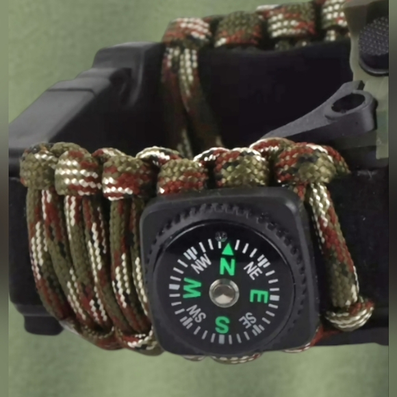 BRAND NEW SWISS ARMY 6 IN 1 PARACORD SURVIVAL/TACTICAL WRIST WATCH - Picture 8 of 10